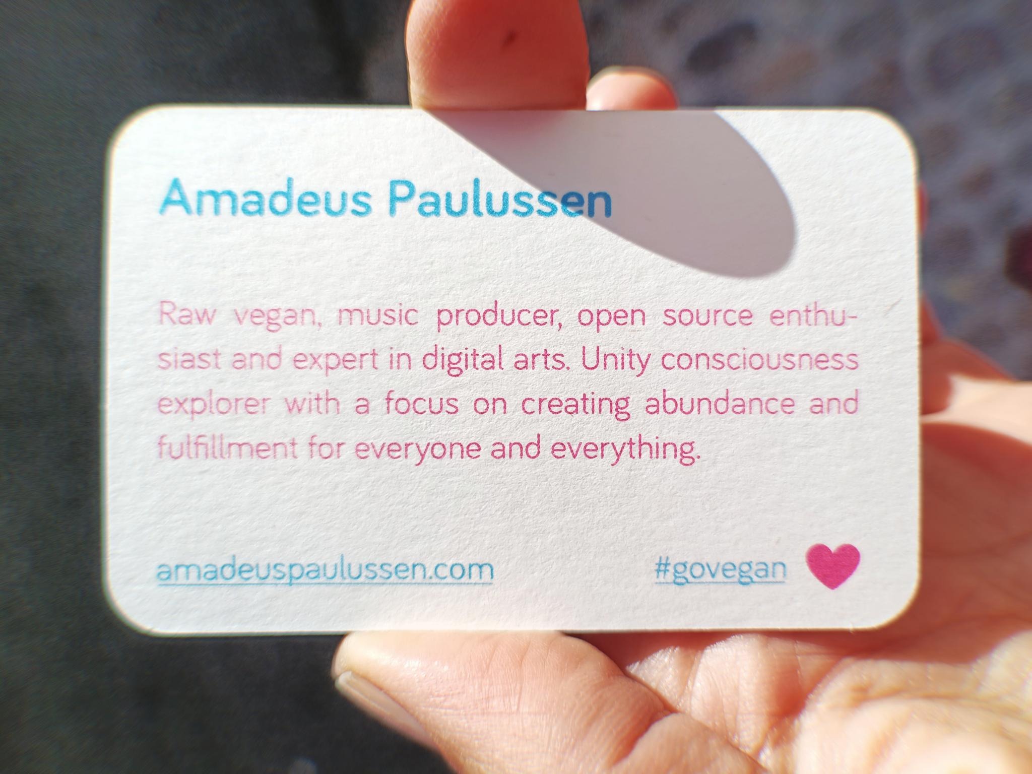 The flipside of my new business cards