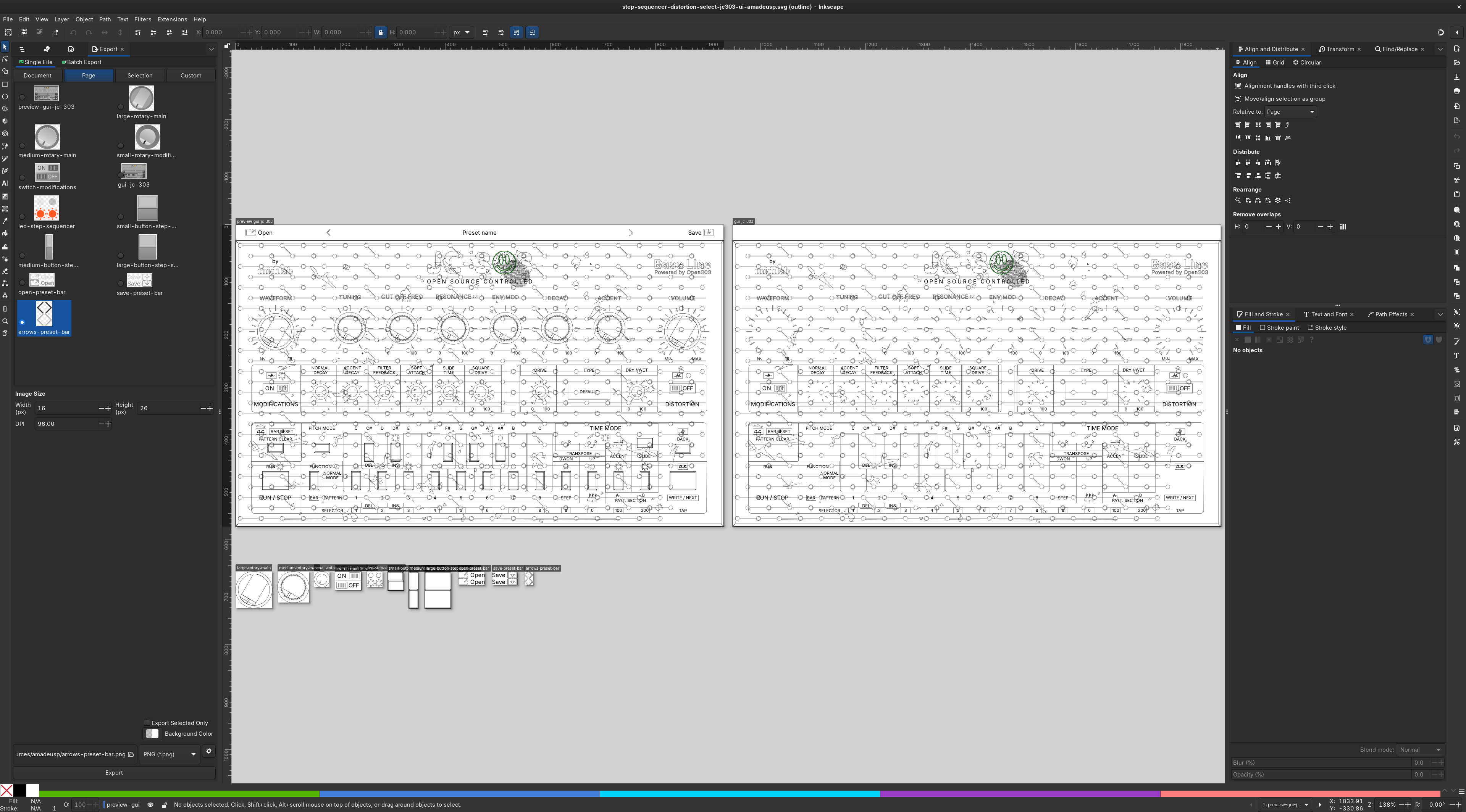 Outlines, Inkscape, GUI redesign, JC-303
