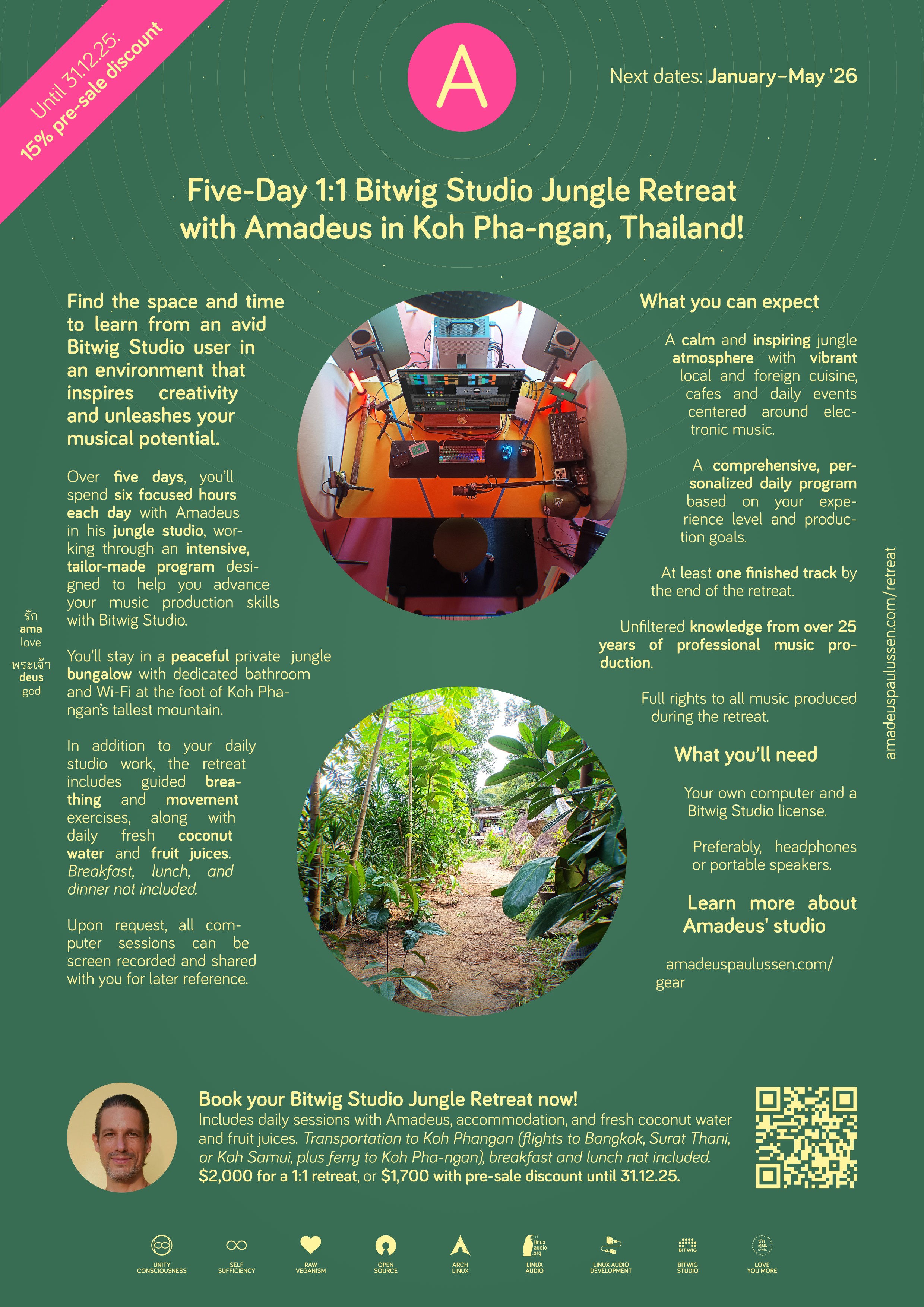 Flyer, Bitwig Studio Jungle Retreat